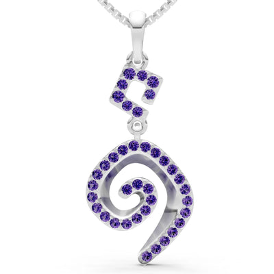 Gemstone Celtic Spiral Pendant