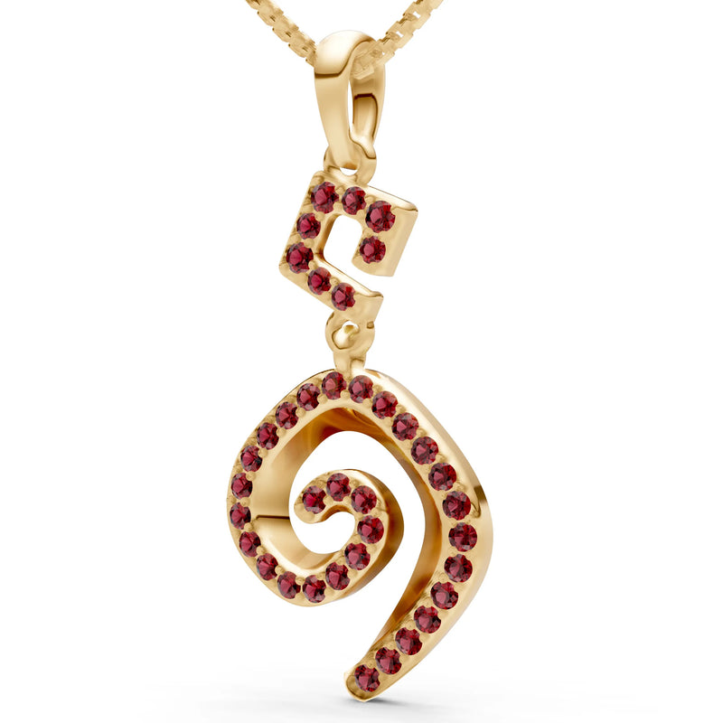 Gemstone Celtic Spiral Pendant