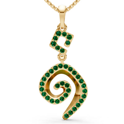 Gemstone Celtic Spiral Pendant