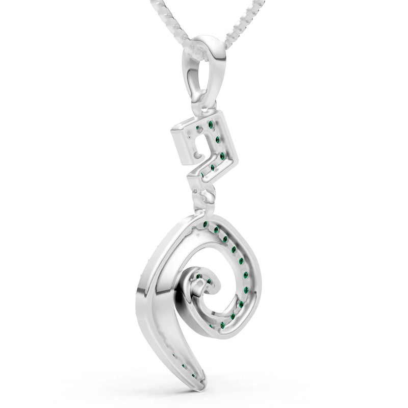 Gemstone Celtic Spiral Pendant