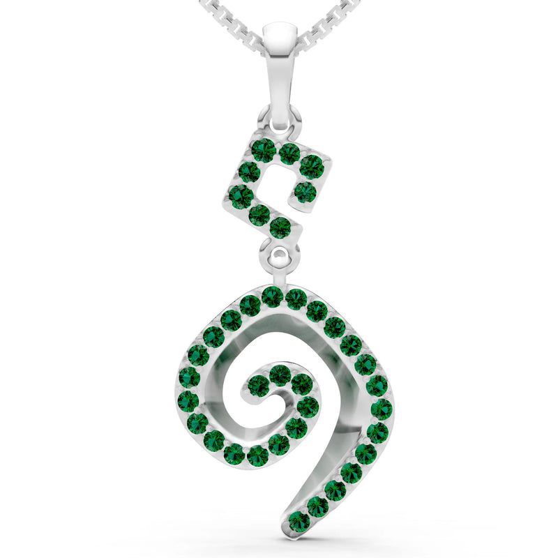 Gemstone Celtic Spiral Pendant