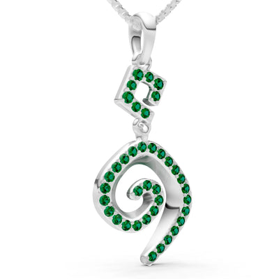 Gemstone Celtic Spiral Pendant
