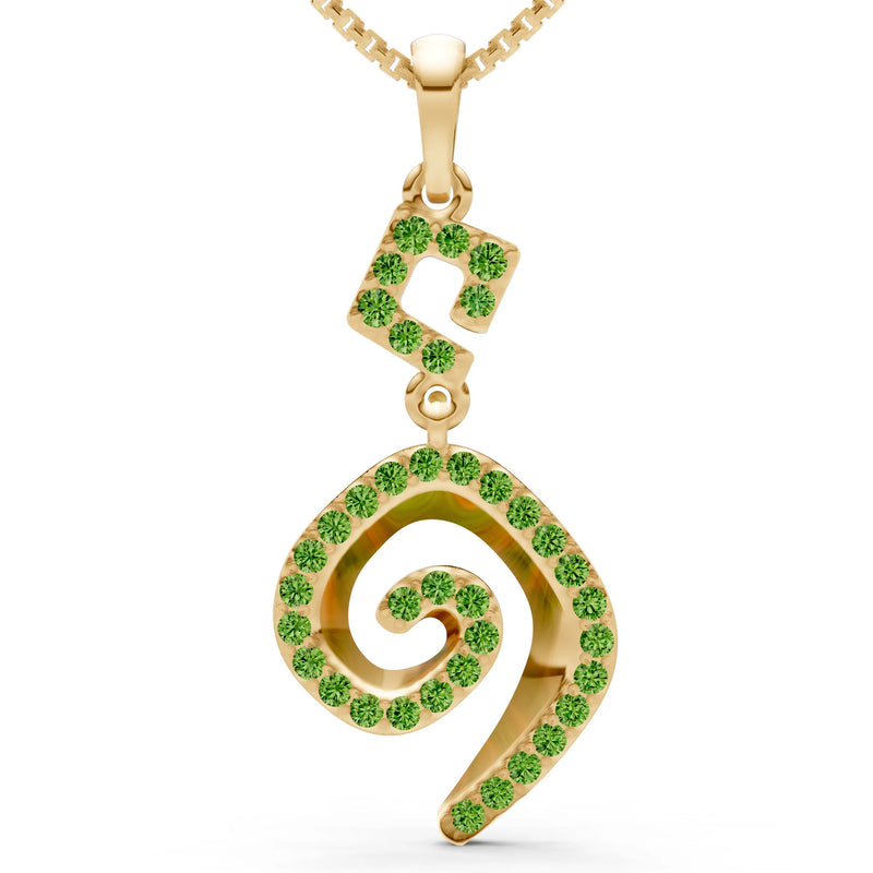 Gemstone Celtic Spiral Pendant