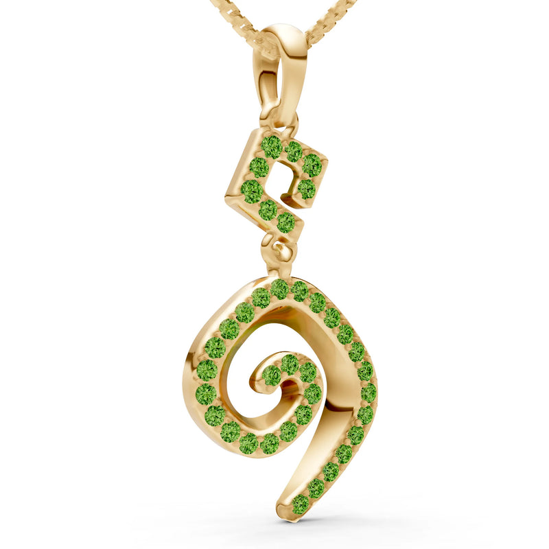 Gemstone Celtic Spiral Pendant