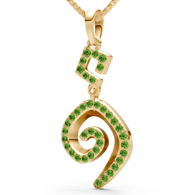 Gemstone Celtic Spiral Pendant