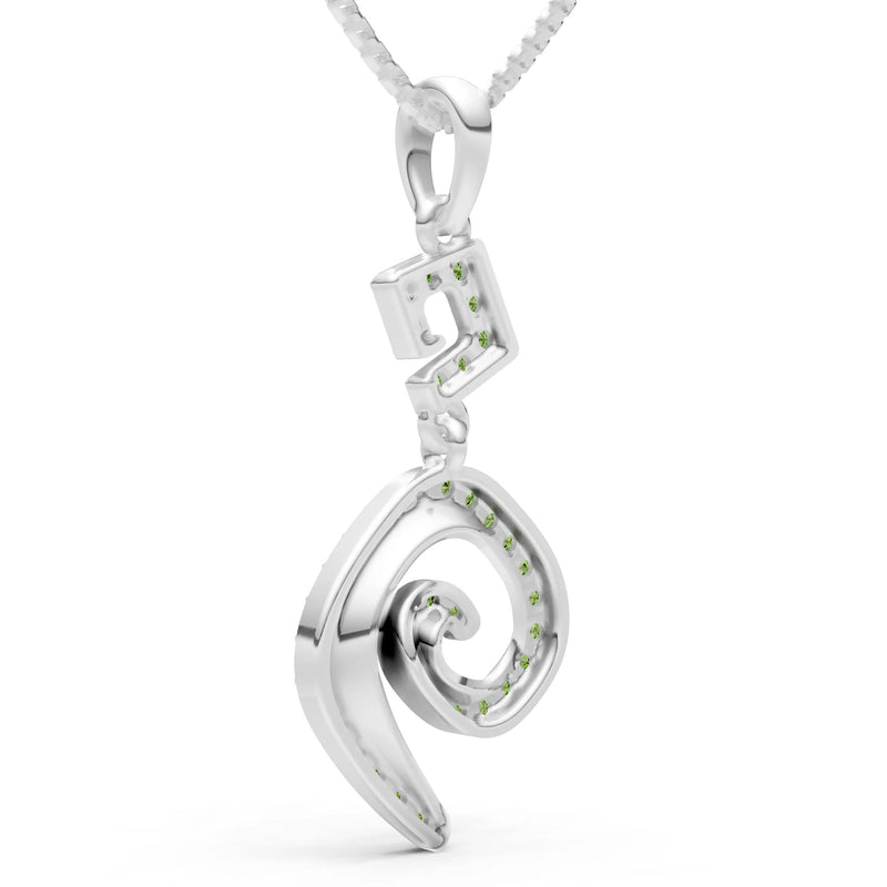 Gemstone Celtic Spiral Pendant