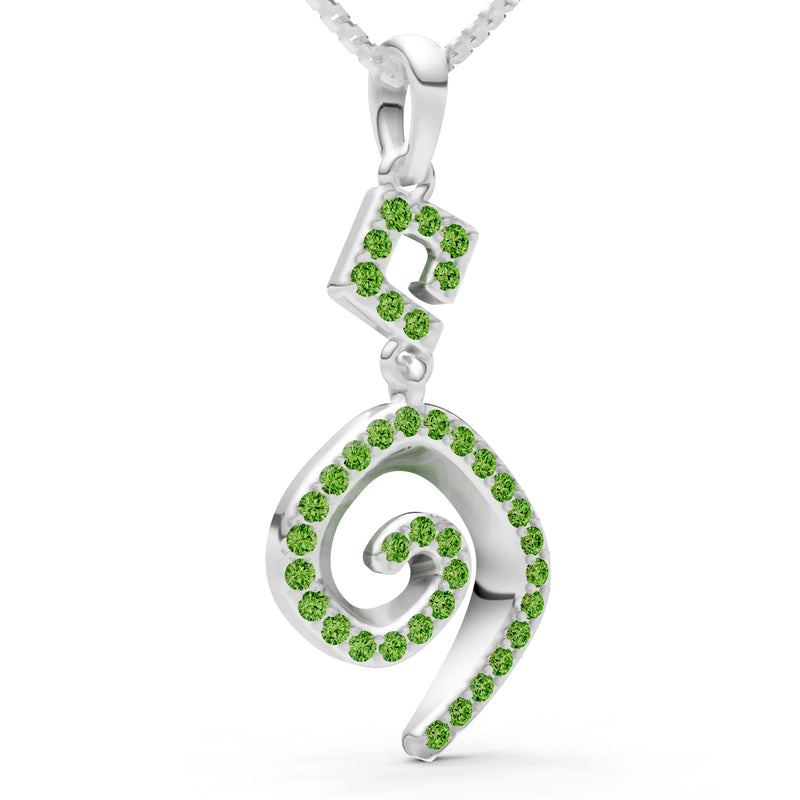 Gemstone Celtic Spiral Pendant