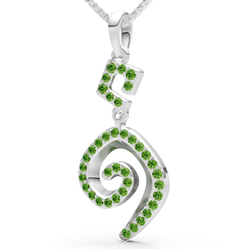 Gemstone Celtic Spiral Pendant