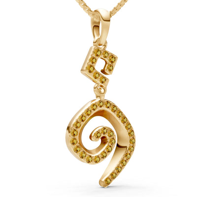 Gemstone Celtic Spiral Pendant