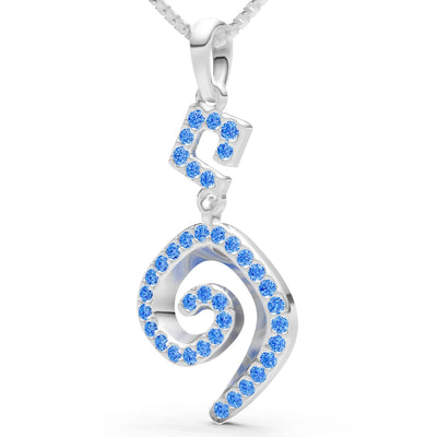 Gemstone Celtic Spiral Pendant