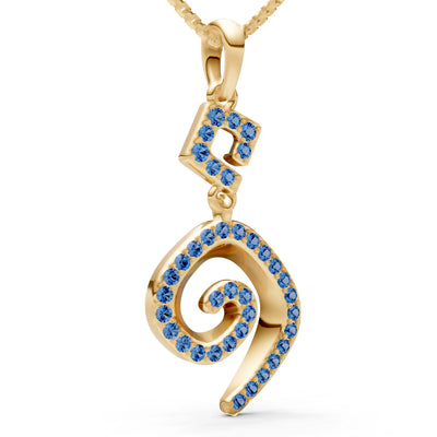 Gemstone Celtic Spiral Pendant