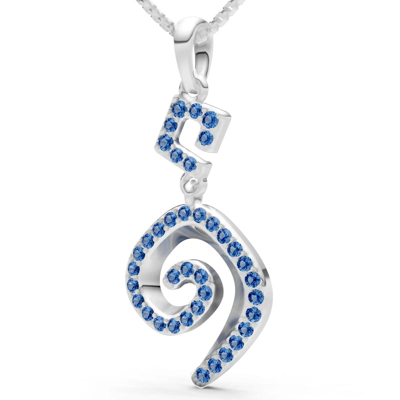 Gemstone Celtic Spiral Pendant