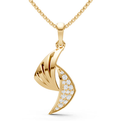 Curve Gemstone Pendant