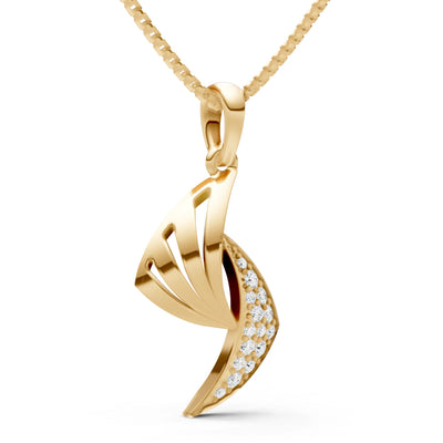 Curve Gemstone Pendant