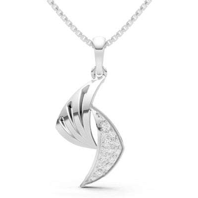 Diamond Curve Gemstone Pendant