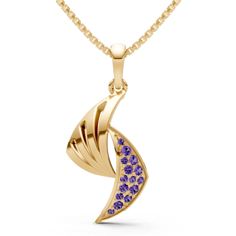 Curve Gemstone Pendant