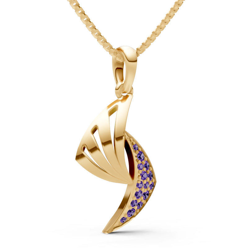 Curve Gemstone Pendant