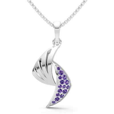 Curve Gemstone Pendant