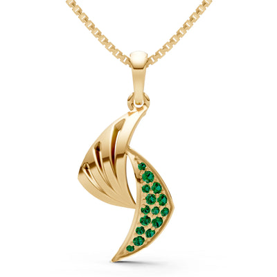 Curve Gemstone Pendant