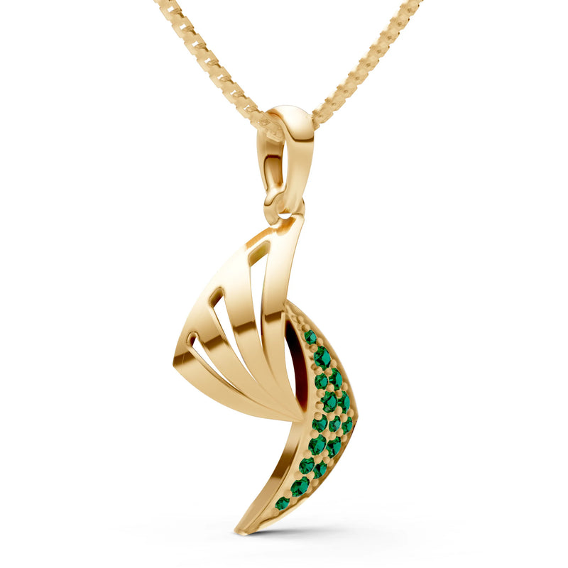 Curve Gemstone Pendant