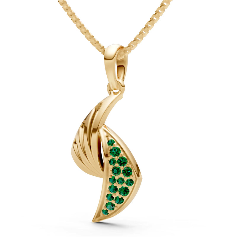 Curve Gemstone Pendant