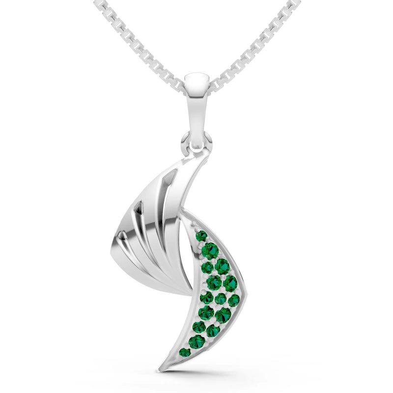 Curve Gemstone Pendant