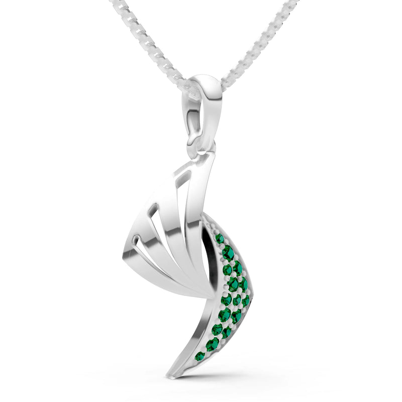 Emerald Curve Gemstone Pendant