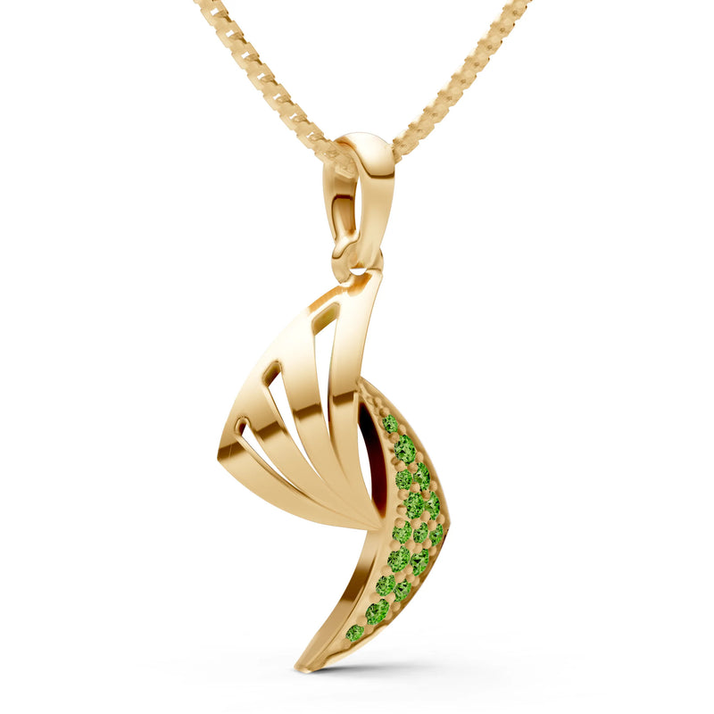 Curve Gemstone Pendant