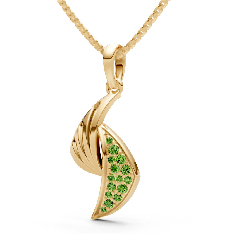 Curve Gemstone Pendant