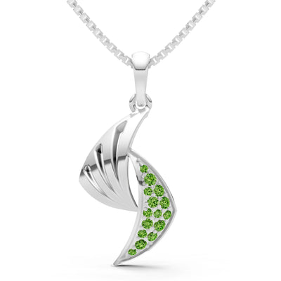 Curve Gemstone Pendant