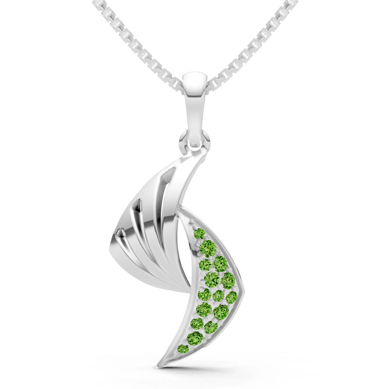 Curve Gemstone Pendant