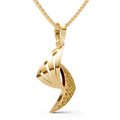 Curve Gemstone Pendant