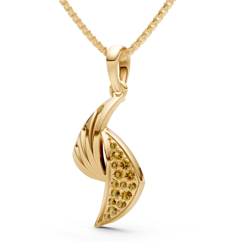 Curve Gemstone Pendant