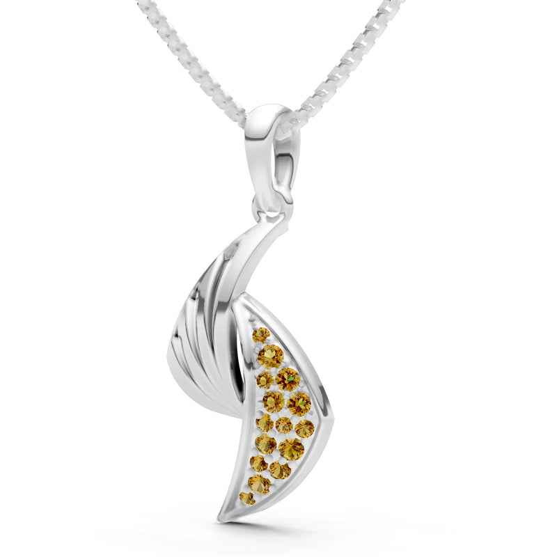 Curve Gemstone Pendant