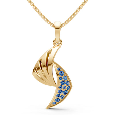 Curve Gemstone Pendant