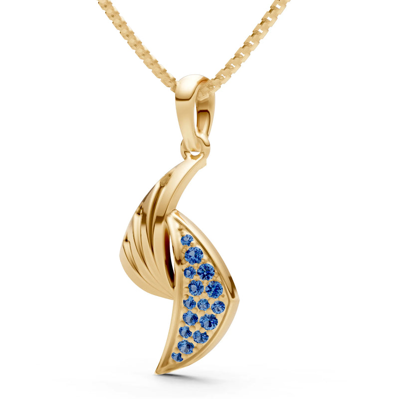 Curve Gemstone Pendant