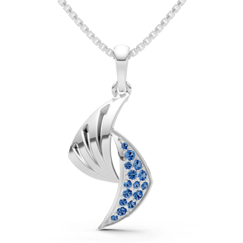 Curve Gemstone Pendant