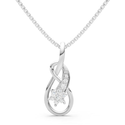 Double Loop Floral Pendant