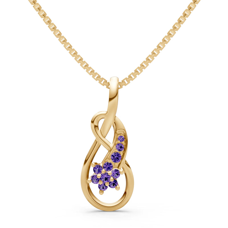Double Loop Floral Pendant