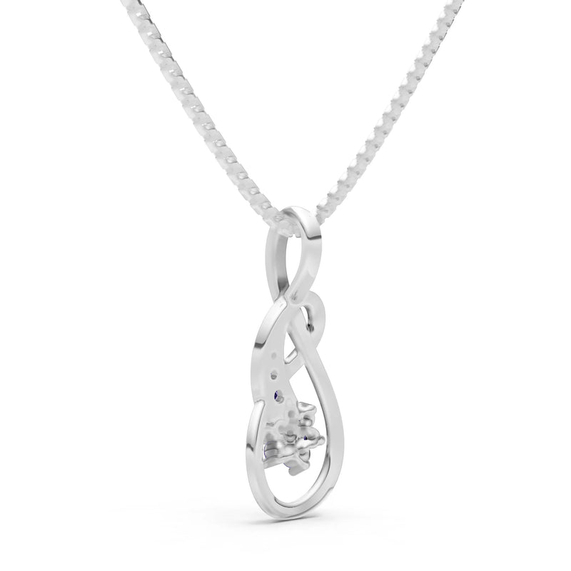 Double Loop Floral Pendant