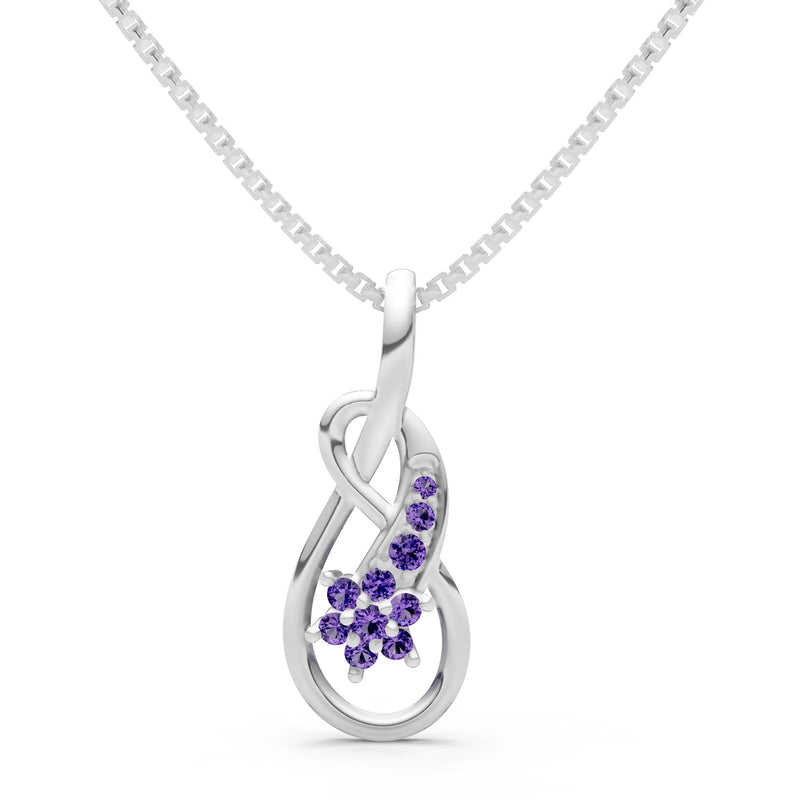 Double Loop Floral Pendant