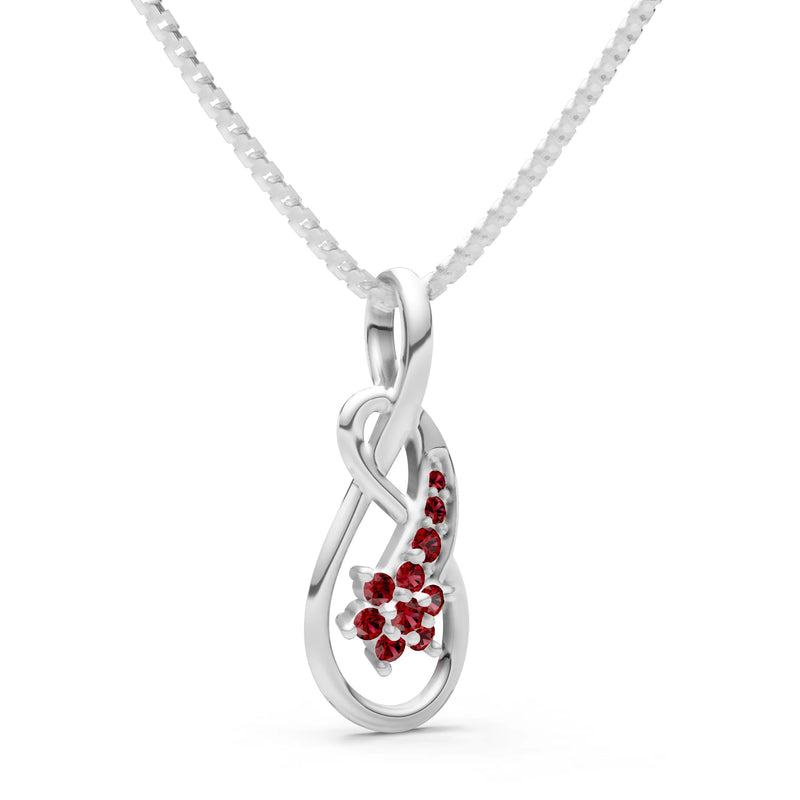 Double Loop Floral Pendant