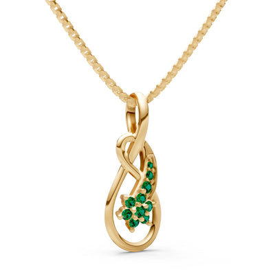 Double Loop Floral Pendant