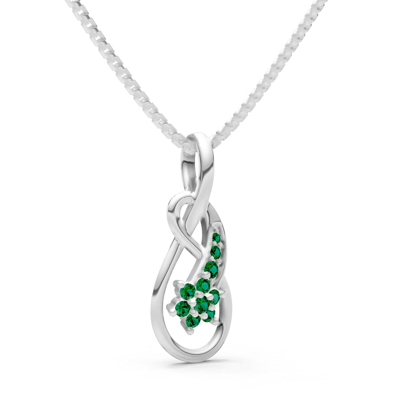 Double Loop Floral Pendant