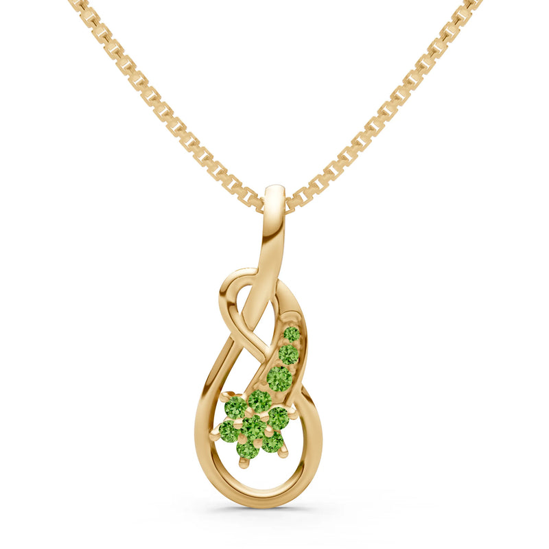 Double Loop Floral Pendant