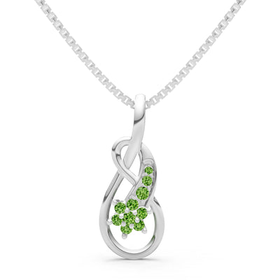 Double Loop Floral Pendant
