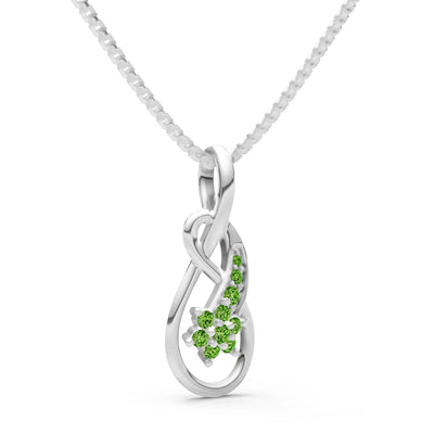 Double Loop Floral Pendant