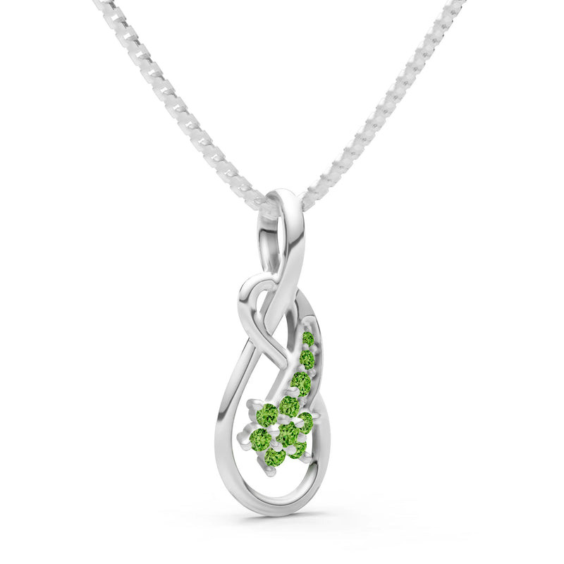 Double Loop Floral Pendant
