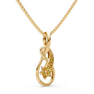 Double Loop Floral Pendant