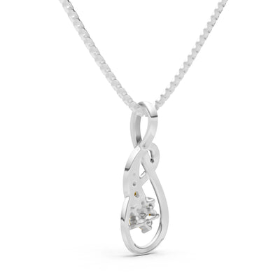 Double Loop Floral Pendant